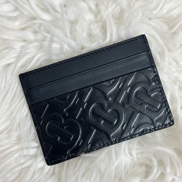 Burberry Black Card Case Cardholder Wallet Brand New